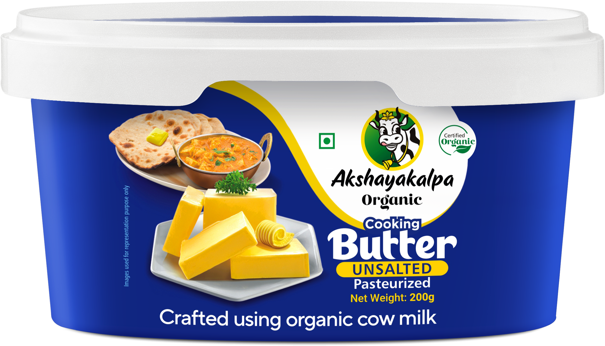 Akshayakalpa Organic Cooking Butter Unsalted - 100g