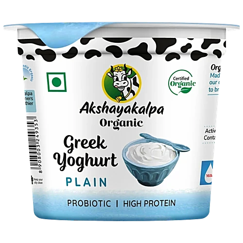 Akshayakalpa Organic Greek Yoghurt Plain - 90g