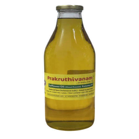 Safflower Oil 1 Ltr (Glass Bottle)